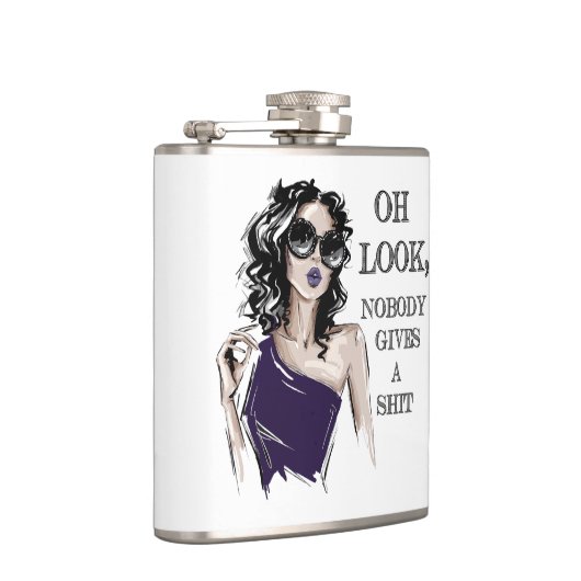 Kijk, het kan niemand schelen heupfles (Rechts)
