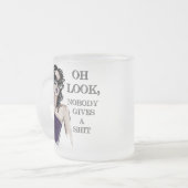 Kijk, het kan niemand schelen matglas koffiemok (Voorkant links)