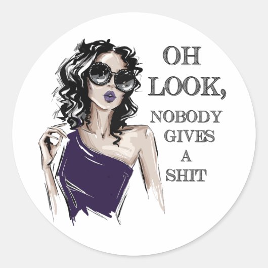 Kijk, het kan niemand schelen ronde sticker (Voorkant)