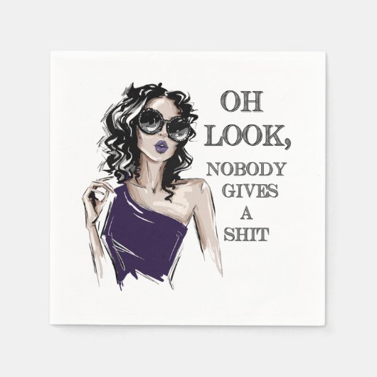 Kijk, het kan niemand schelen servet (Voorkant)