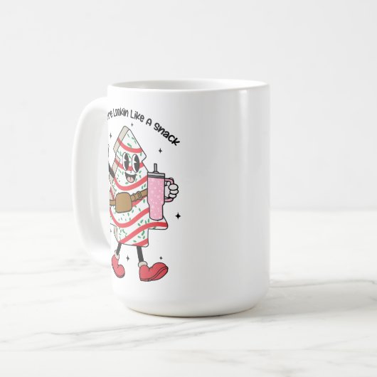 Kijk hier als een snack - Boujee Christmas Koffiemok (Voorkant links)