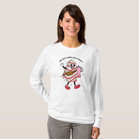 Kijk hier als een snack - Boujee Christmas T-shirt (Voorkant volledig)