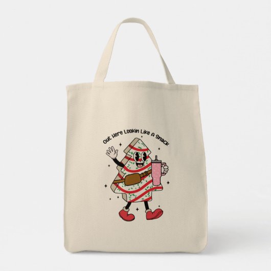 Kijk hier als een snack - Boujee Christmas Tote Bag (Achterkant)
