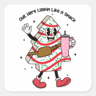 Kijk hier als een snack - Boujee Christmas Vierkante Sticker