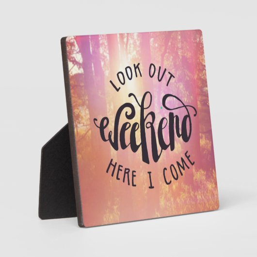 Kijk hier eens naar het weekend. fotoplaat (Voorkant)