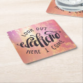 Kijk hier eens naar het weekend. kartonnen onderzetters (Schuin)