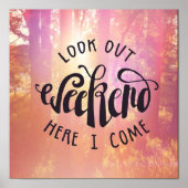 Kijk hier eens naar het weekend. poster (Voorkant)