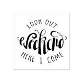 Kijk hier eens naar het weekend. rubberstempel (Afrduk)