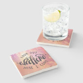 Kijk hier eens naar het weekend. stenen onderzetter (Zijkant)