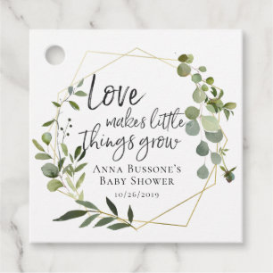 Kijk hoe ik groei Eucalyptus baby shower cadeaut Bedankjes Labels