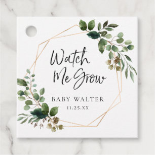 Kijk hoe ik groei Eucalyptus baby shower cadeaut Bedankjes Labels