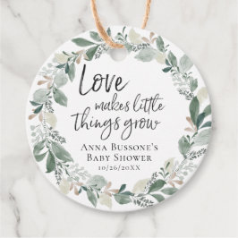 Kijk hoe ik groei | Eucalyptus baby shower cadeaut Bedankjes Labels