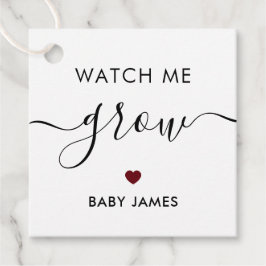 Kijk hoe ik groei, Plant Baby shower Label, Bourgo Bedankjes Labels
