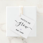 Kijk hoe ik groei, Plant Baby shower Label, lavend Bedankjes Labels (In situ)