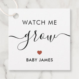 Kijk hoe ik groei, Plant Baby shower Label, Terrac Bedankjes Labels