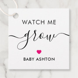 Kijk hoe ik groei, Plant Baby shower Label, warm r Bedankjes Labels