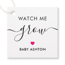 Kijk hoe ik groei, Plant Baby shower Label, warm r
