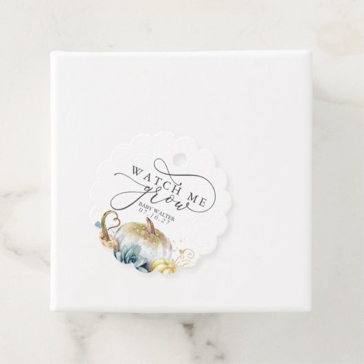 Kijk hoe ik groei - Succulenten pompoenen Baby sho Bedankjes Labels (In situ)