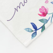 Kijk hoe ik groei - waterverf bloeit paarse fleece deken (Hoek)