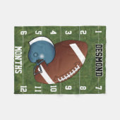 Kijk hoe ik 👶 kweek - Football 🏈 - blauw Fleece Deken (Voorkant (Horizontaal))