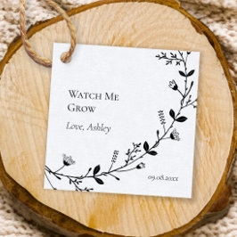 Kijk hoe ik Plant of bloemen Baby shower kweek Bedankjes Labels