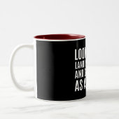 Kijk hoe je mijn moeder landt en mij als een kind  tweekleurige koffiemok (Links)