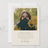 Kijk hoe ze vliegt Multi Foto Crème Afstudeercadea Aankondiging (Achterkant)