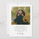 Kijk hoe ze vliegt Multi Foto Witte Grad Aankondiging (Achterkant)