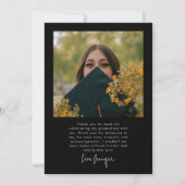 Kijk hoe ze vliegt Multi Foto Zwart Afstuderen Aankondiging (Achterkant)