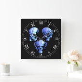 Kijk, hoor, spreek geen Kwaadjesschedel Romeinse n Vierkante Klok (Huis)