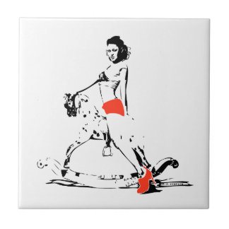 KIJK HORSE MEISJE! TEGELTJE