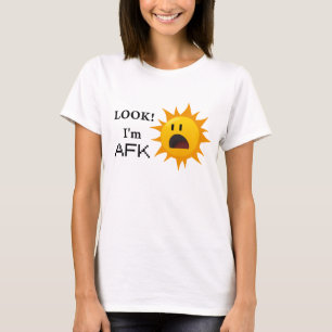 "Kijk! Ik ben AFK" t-shirt - geel