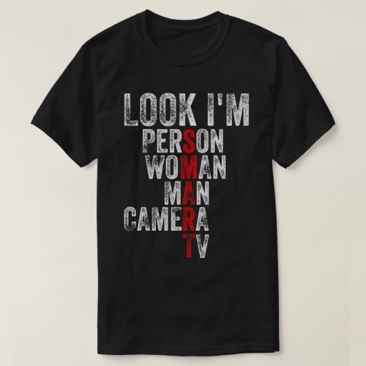 Kijk, ik ben slim, Persoon Man TV Trump T T-shirt (Design voorkant)