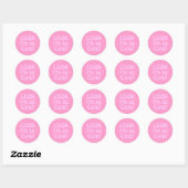 Kijk, ik ben zo Schattige. Roze. Ronde Sticker (Vel)