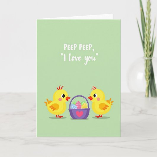 Kijk Ik Hou Van Jou Lente Kaart (Voorkant)