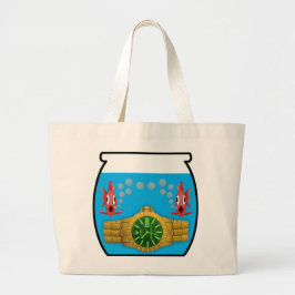 Kijk in aquarium grote tote bag