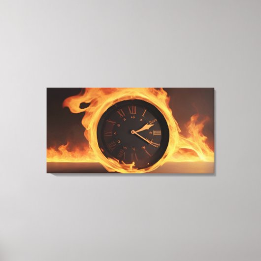 Kijk in brand, geen tijd canvas afdruk (Voorkant)