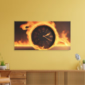 Kijk in brand, geen tijd canvas afdruk (Insitu (Woonkamer))