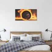 Kijk in brand, geen tijd canvas afdruk (Insitu (Slaapkamer))