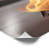 Kijk in brand, geen tijd foto afdruk (Hoek)