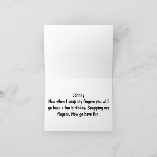 Kijk in mijn ogen vrolijk verjaardagsgezicht kaart (Binnen)