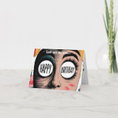 Kijk in mijn ogen vrolijk verjaardagsgezicht kaart (Voorkant)