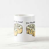 KIJK JE MIJN BUNS UIT? Funny Pun Humor Quote Koffiemok (Center)