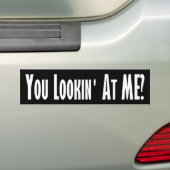 Kijk je naar me? bumpersticker (Op auto)