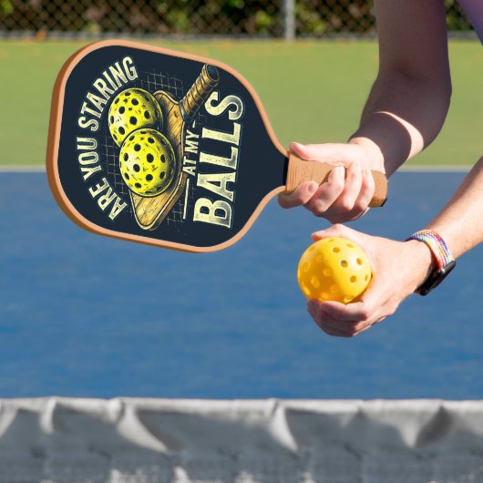 Kijk Je Naar Mijn Ballen- Pickleball Kleding Paddle (Insitu)