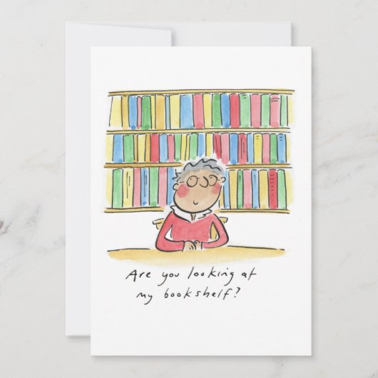 Kijk je naar mijn boekenplank? kaart (Voorkant)