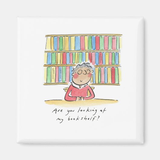 Kijk je naar mijn boekenplank? magneet (Voorkant)