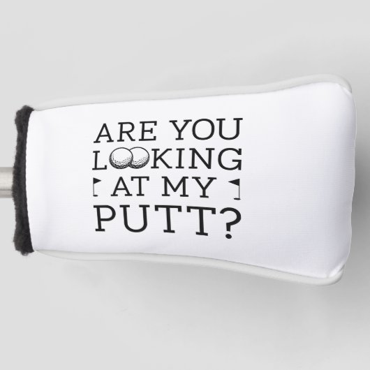 Kijk je naar mijn foto? golfheadcover (Voorkant)