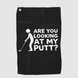 Kijk je naar mijn puttende golfliefhebber & golf golfhanddoek