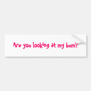Kijk je naar mijn zwerver? bumpersticker